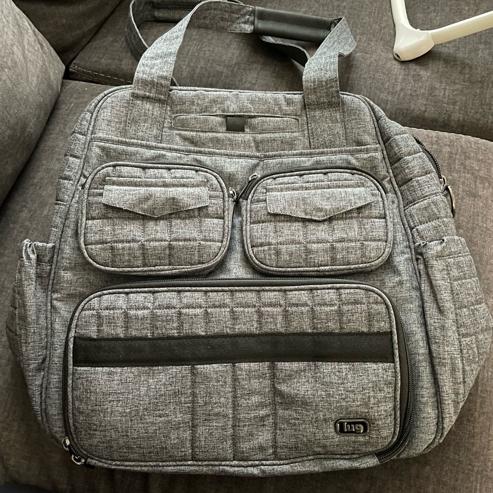 Lug Puddle Jumper shoulder bag. Heather gray.